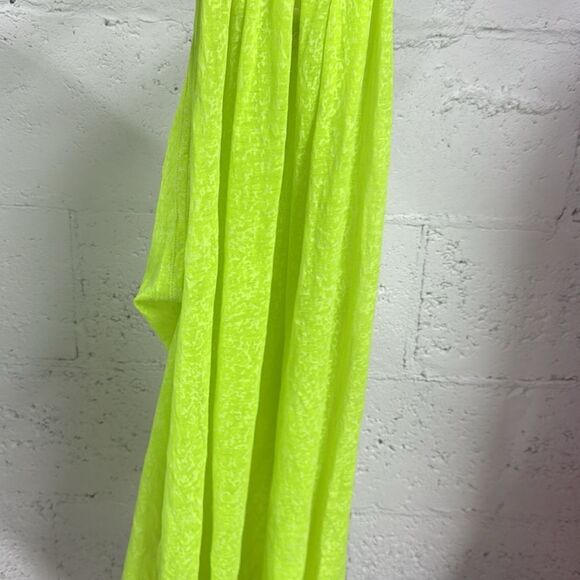 Neon Yellow PITUSA Cover Up Dress - Sheer - Petite Colorful Braided Strap - Picture 4 of 7